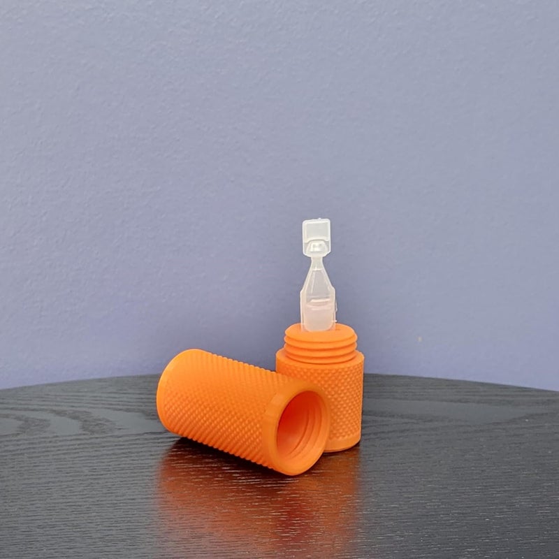 Znet3D Eye Drop Vial Holder & Pocket Carry Case - Holds One (1) Single-Use Eye Drop Vial - Great for carring in Pocket, Purse/Clutch, School Bag - (Orange) - Image 2
